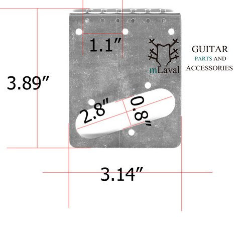 (B97) Replacement Tele Telecaster Guitar Bridge,6 Saddle Modern Style,Chrome
