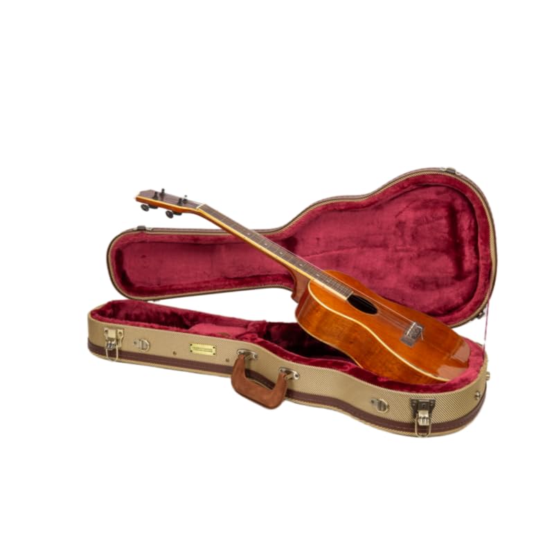 Crossrock Master Series Baritone Ukulele Case for 30 & 31 | Classic Fabric Tweed Exterior, Re-Engineered Shell, Backpack Str