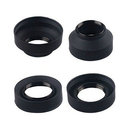 58M Soft Rubber Lens Hood For Canon Rebel T5, T6, T6I, T7I, T8I, Eos 80D, Eos 90D, Eos 77D, Sl3 Cameras With Canon Ef S 18 55Mm
