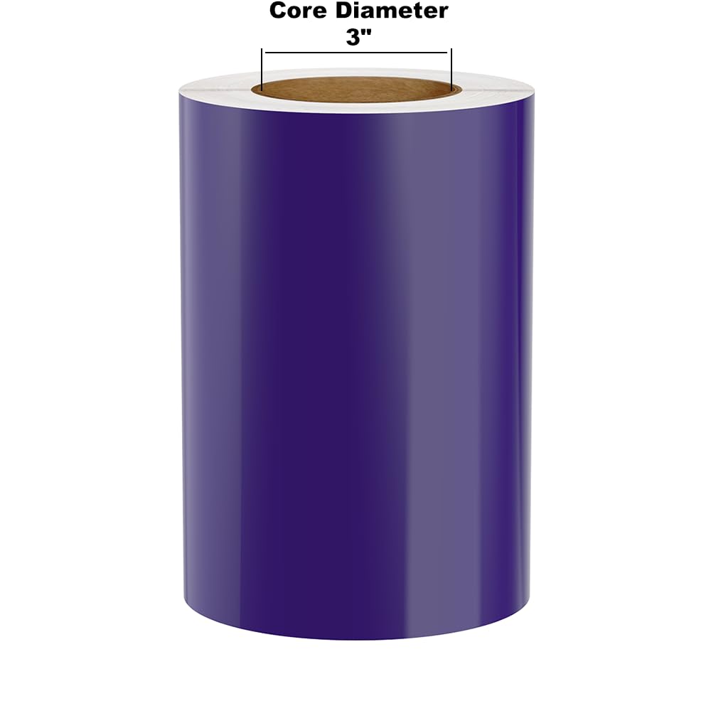 (Discontinued) Kingston Premium Vinyl Label Tape, Purple, 8 x 150 on 3 Core for DuraLabel 9000, LabelTac 9, SafetyPro 9G, VnM 8