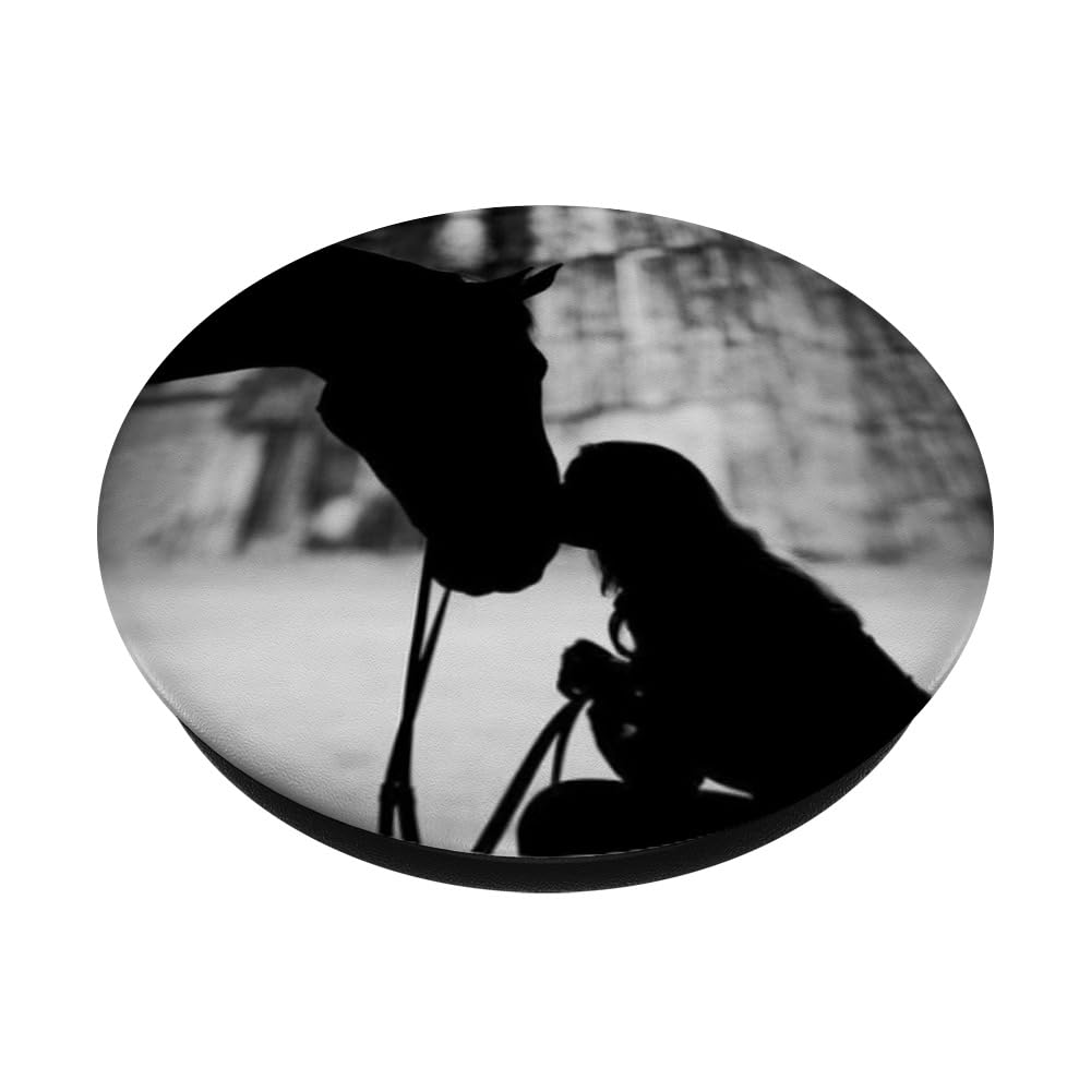 Horse Lover Gift - Just A Girl Who Loves Horses Popsockets Popgrip: Swappable Grip For Phones & Tablets Popsockets Adhesive Popg