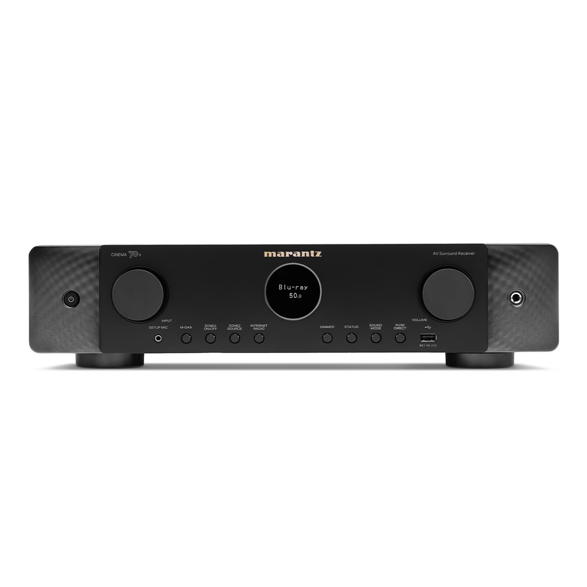 Marantz Cinema 70S 7.2 Ch Receiver (50W X 7)   4K/120 And 8K Home Theater Receiver, Built In Bluetooth, Wi Fi & Heos Multi Room,