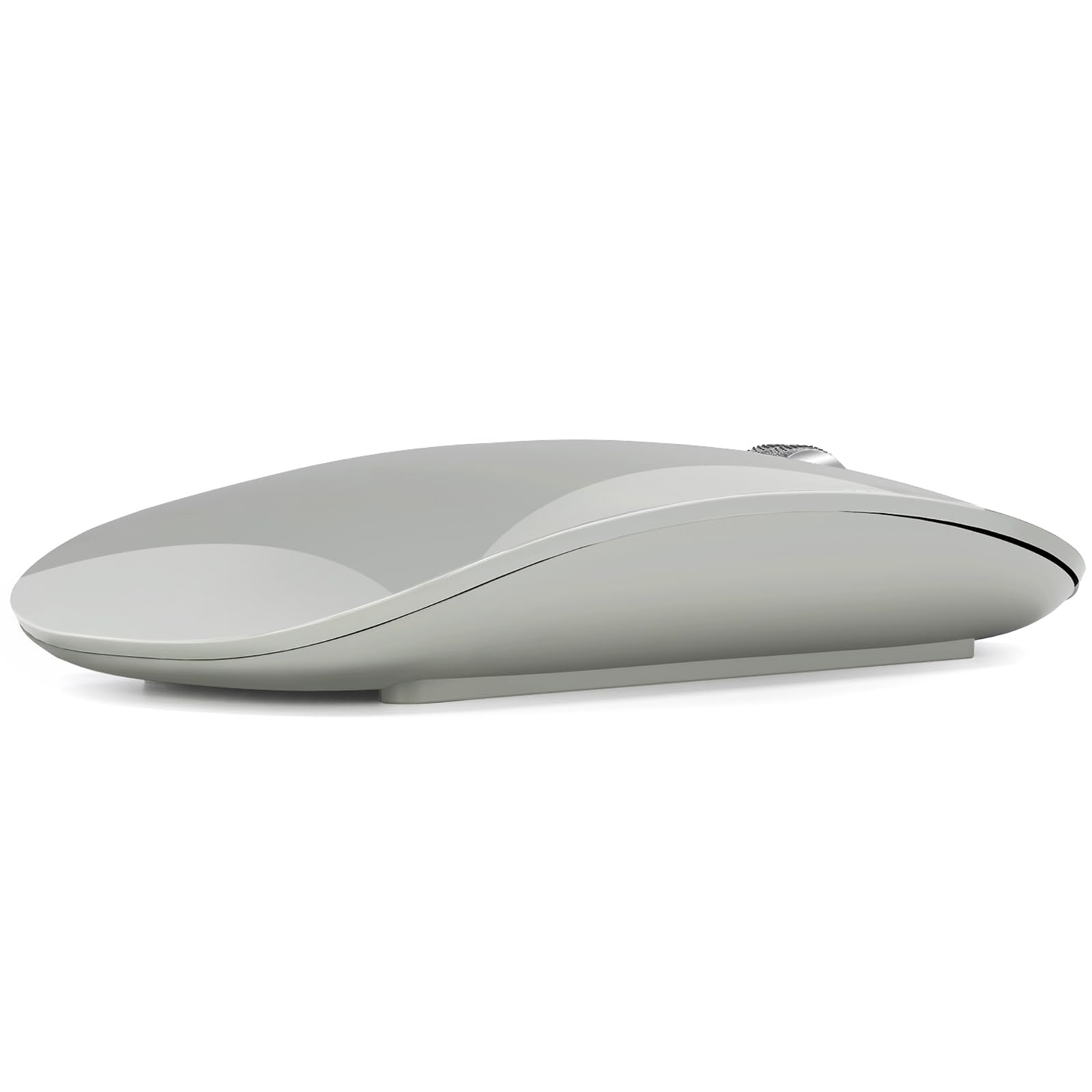 Tenmos M18 Bluetooth Mouse, Usb C Rechargeable Wireless Mouse, Triple Mode (Dual Bluetooth+Usb) Computer Silent Mice Portable With Usb Receiver And Type C Adapter For Laptop/Macbook/Ipad/Pc   Grey