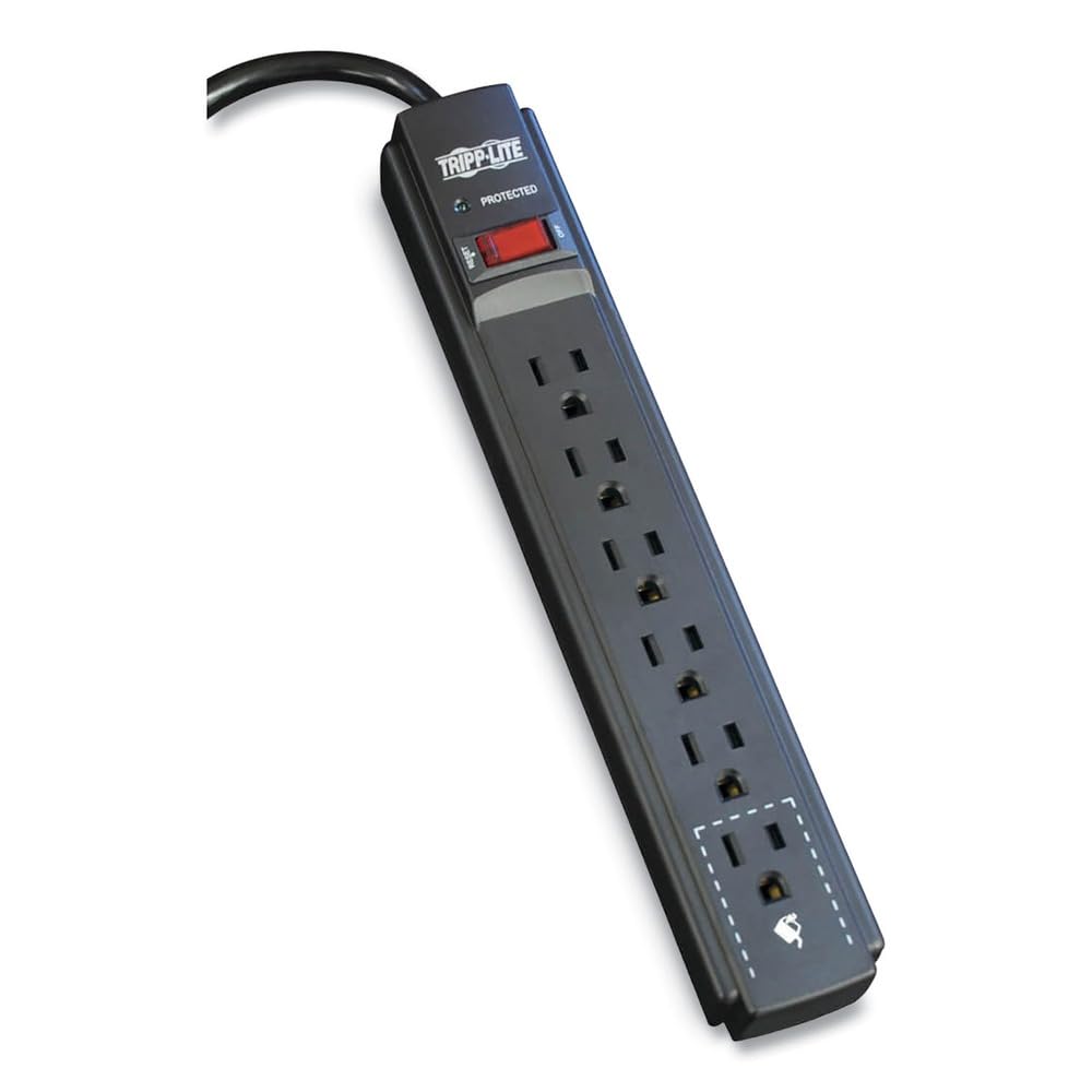 TrippLite Protect It! BLK Surge 6 outlet (3 Transformers) 6ft Cord 750 Joules