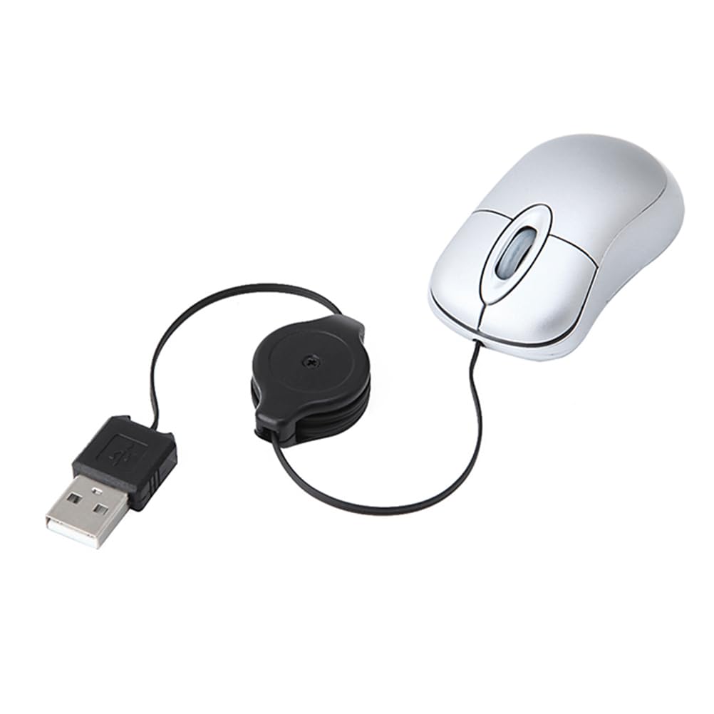 Hemobllo Wired Mouse - 3 Pcs Retractable Mouse Corded Mouse Mini Mouse For Laptop Wired Computer Mouse Small Usb Optical Mouse P