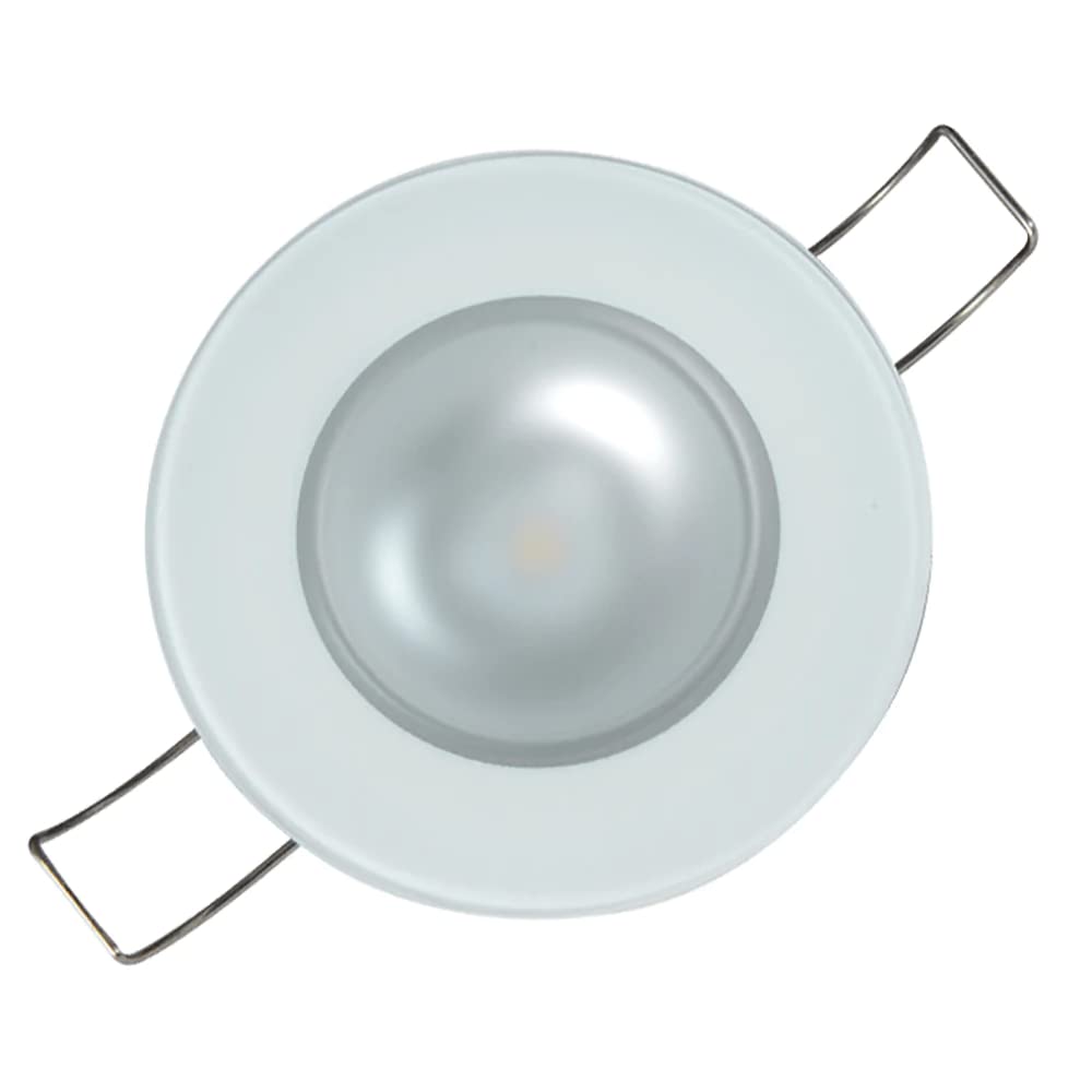Lumitec 113198 Mirage Led Exterior Or Interior Down Light, Flush Mount, Glass Bezel, White Dimming, Red Non-Dimming, Blue Non-Di,WBLITB00976LEJ4
