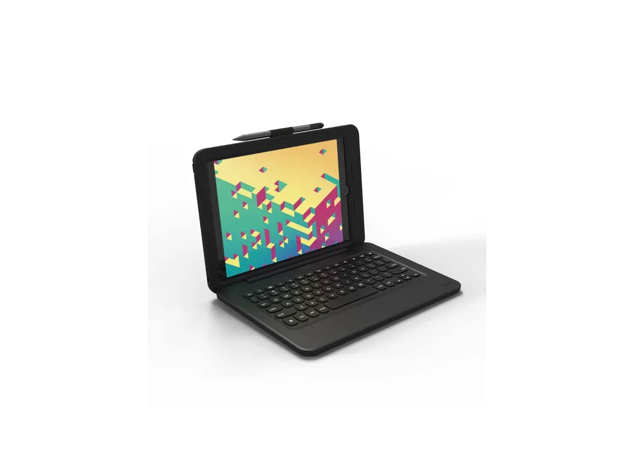 ZAGG Rugged Pro Connect for Apple iPad 10.2 (Gen 9,8,7)| Water Resistant, Keyboard & Case Combo w/Interlocking Keys - Black