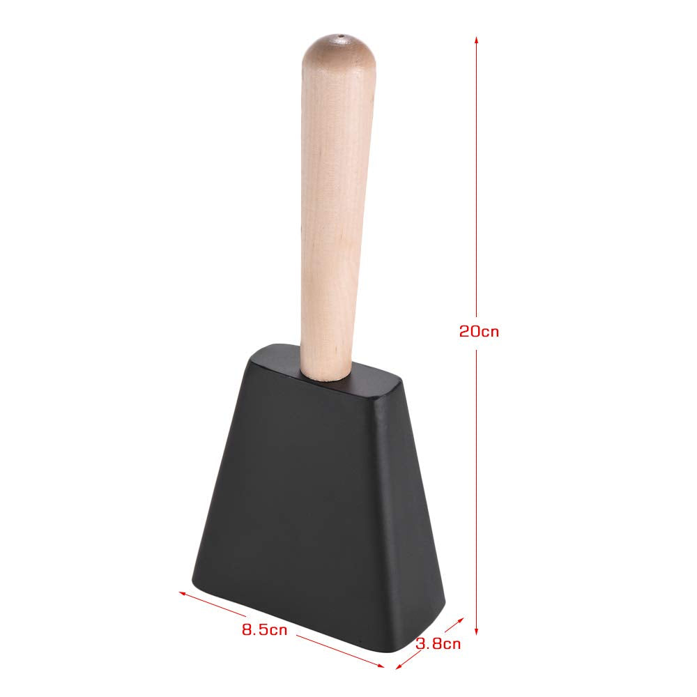 Professional Metal Cowbell With Wooden Handle Mallet Percussion Instrument