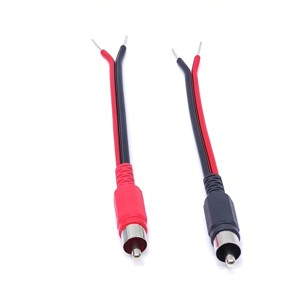 Adapter Cable From Speaker Wires To Rca Plug   Rca Plug Cable   Rca Plug Adapter, Speaker Wire With Rca Males   Black/Red