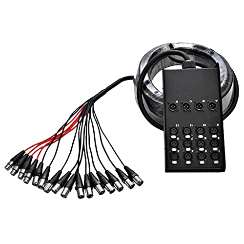 Seismic Audio Sacb 12X4X50 12 Channel Xlr Low Profile Circuit Board Snake Cable, 50 Feet