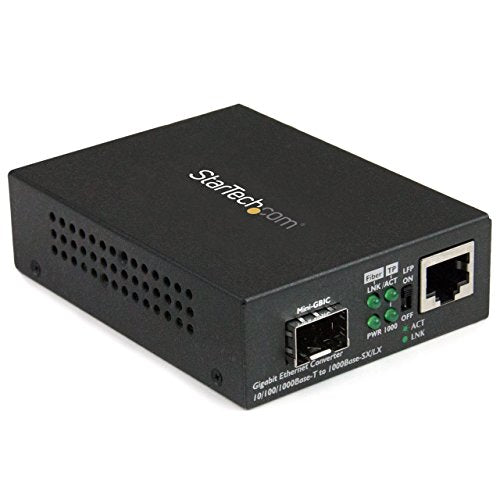Startech.Com Multimode / Single Mode Fiber Media Converter   Open Sfp Slot   10/100/1000Mbps Rj45 Port   Lfp Supported   Ieee 80
