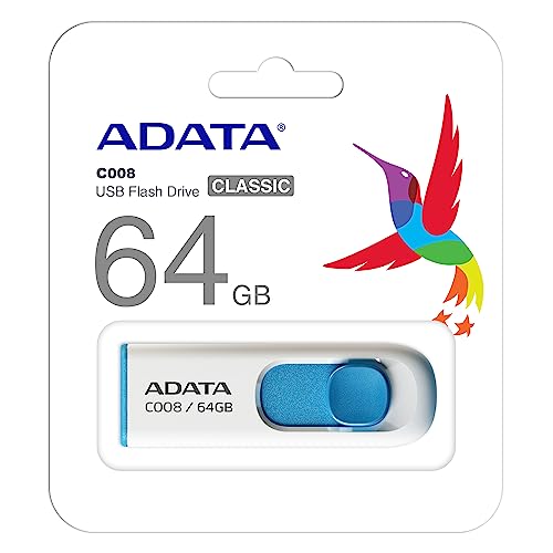 Adata Classic Series C008 64Gb Usb 2.0 Flash Drive Ac008 64G Rwe