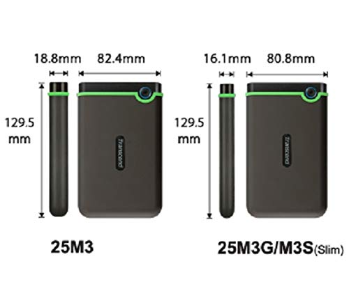 Transcend 1 TB StoreJet M3 Military Drop Tested USB 3.0 External Hard Drive