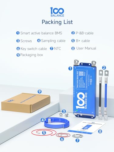 100Balance Bms 100A Active Balance 1A 4S 8S Build In Bluetooth Cell Balancing Smart Pcb Battery Protection Board For Li Ion/Lifp