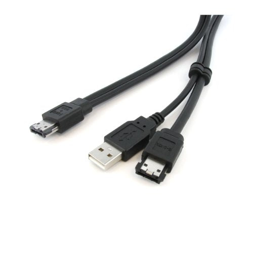 Startech.Com Esata And Usb A To Power Esata Cable   Power Over Esata Cable   Esatap (M) To Usb, Esata (M)   3 Ft   Esatausbmm3,B