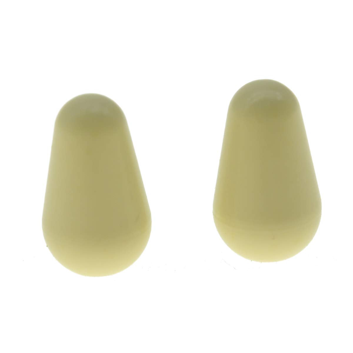 Dopro 2Pcs Guitar 5 Way Pickup Switch Tip Switch Cap Switch Knob For Usa Fd Strat/Tele/Stratocaster Aged White