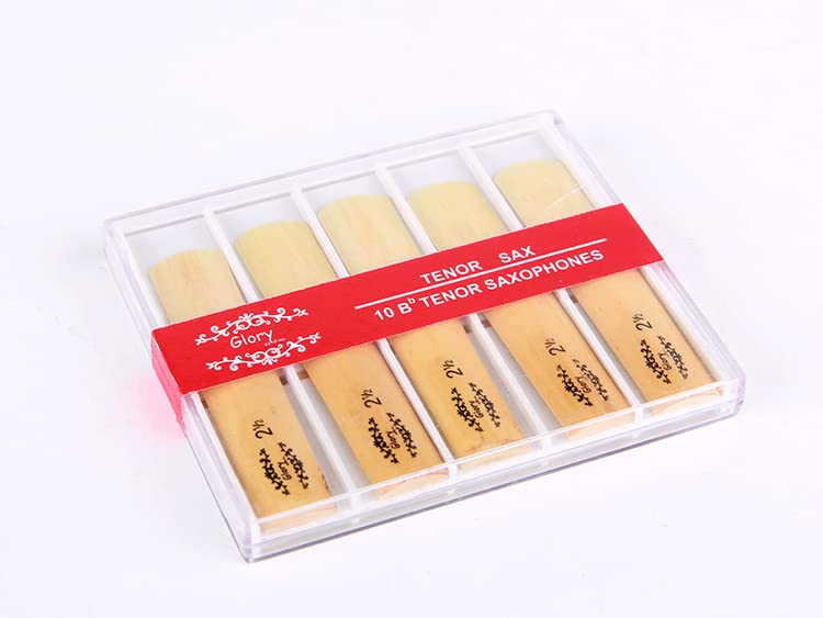 Glory Tenor Saxophone Sax Reeds Size 2.5, Strength 2 1/2, Box Of 10
