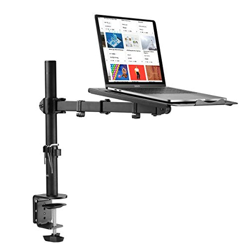 Suptek Full Motion Laptop Riser Desk Mount Stand With Grommet Option, Height Adjustable (400Mm), Fits Up To 17 Inch Notebooks, V