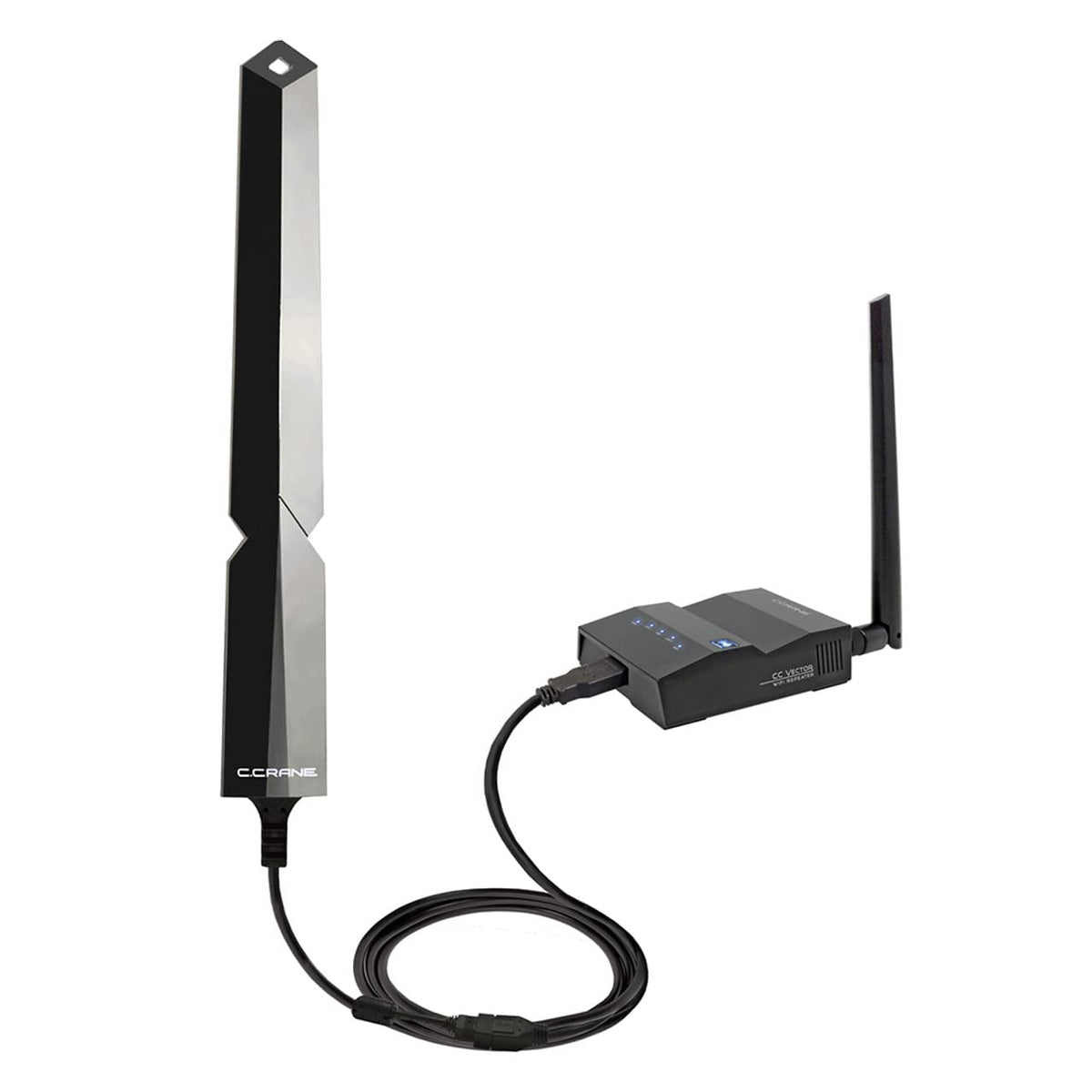 C. Crane Cc Vector Long Range Wifi Receiver System   Repeats To All Wifi Devices At A Distant Location. Boost Coverage To Garage