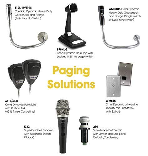 Astatic 631L Noise Canceling Omnidirectional Dynamic Palmheld Microphone With Talk Switch