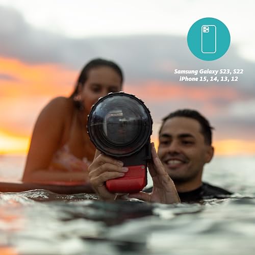 Joby Seapal 6'' Dome, For Seapal Waterproof Smartphone Case, 50/50 Above   Underwater Shooting, For Action Content Creation, Vid