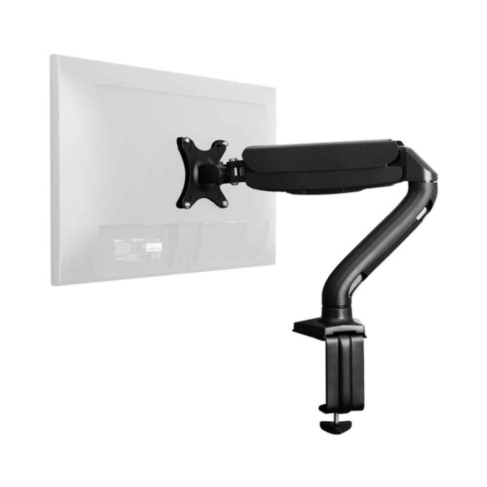 Single Monitor Arm Desk Mount, Computer Monitor Arm Mount w/2 USB Ports Adjustable Height Single Desk Arm Monitor Mount, Univers