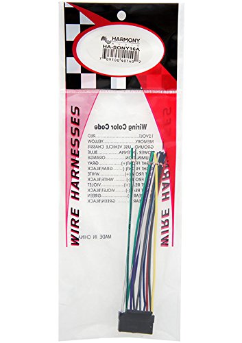 Harmony Audio Compatible With Sony Cdx Ca705M Ha Sony16A Aftermarket Stereo Radio Receiver Replacement Wire Harness Cable