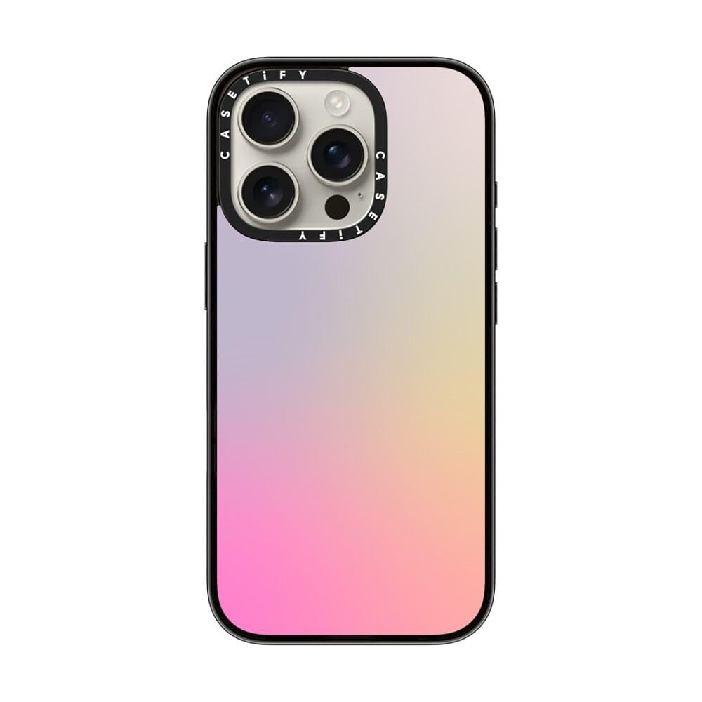 Casetify Compact Case For Iphone 16 Pro [Lightweight / 4 Ft. 2X Military Grade Drop Protection/Slim]   Pastel Gradient   Clear B