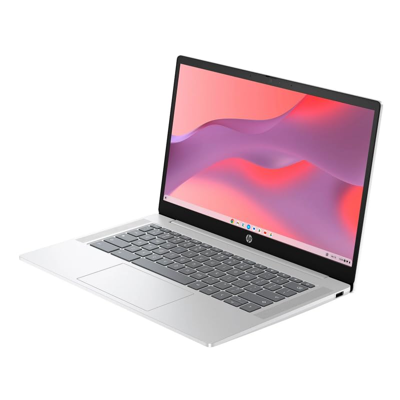 Hp Chromebook 14'' Hd Laptop, Intel N200 Processor, 4Gb Lpddr5 Ram, 128Gb Ufs, Chrome Os, Glacier Silver, Intel Uhd Graphics, Bu