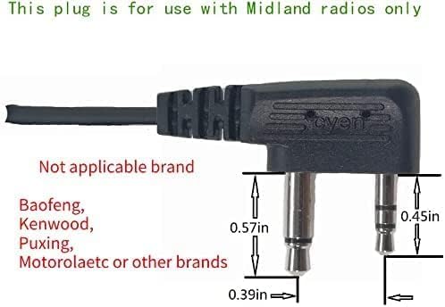 Two Way Radio Earpiece Noise Canceling Transparent Security Headphones Walkie Talkie Earphone With Ptt/Vox   Pair