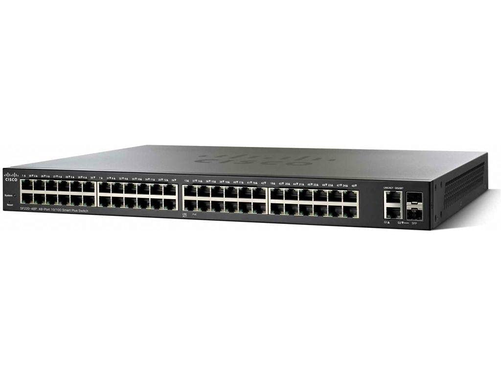 Cisco Sf350 48P Managed Switch, 48 10/100 Ports, 382W Poe, 4 Gigabit Ethernet (Gbe) Combo Sfp, Limited Lifetime Protection (Sf35