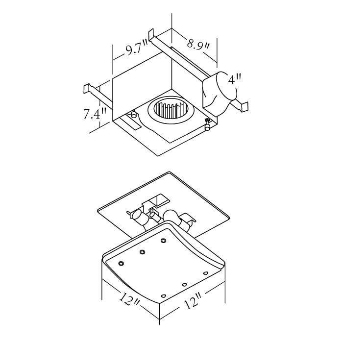 Good Housekeeping 90064 Buckingham Decorative Bathroom Ventilation Exhaust Fan With Light And Nightlight, Medium, Brushed Nickel