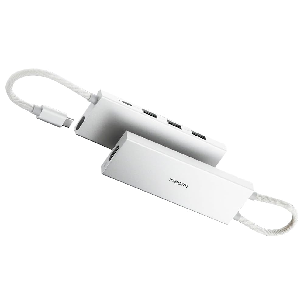 Xiaomi 5-in-1 Type-C Hub Hub, Dual Display, Supports 4KUHD Resolution, PD100W Rapid Charging, High Speed USB 3.0x3, Type-C HDMI