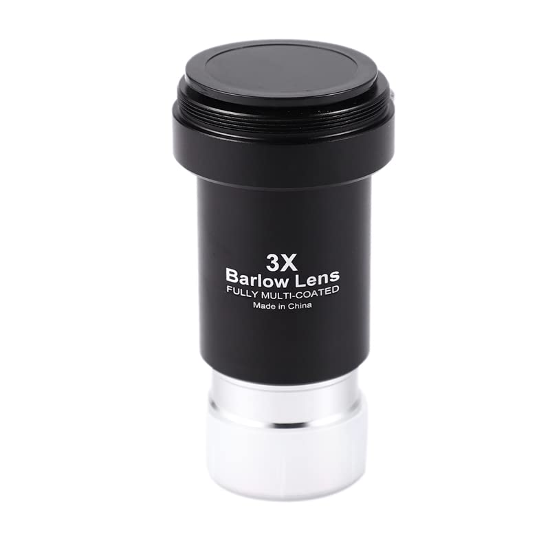 Bysameyee Barlow Lens 3X, 1.25 Inch Fully Multi Coated Metal Barlow Lens With M42 Thread Camera Connect Interface For Telescope