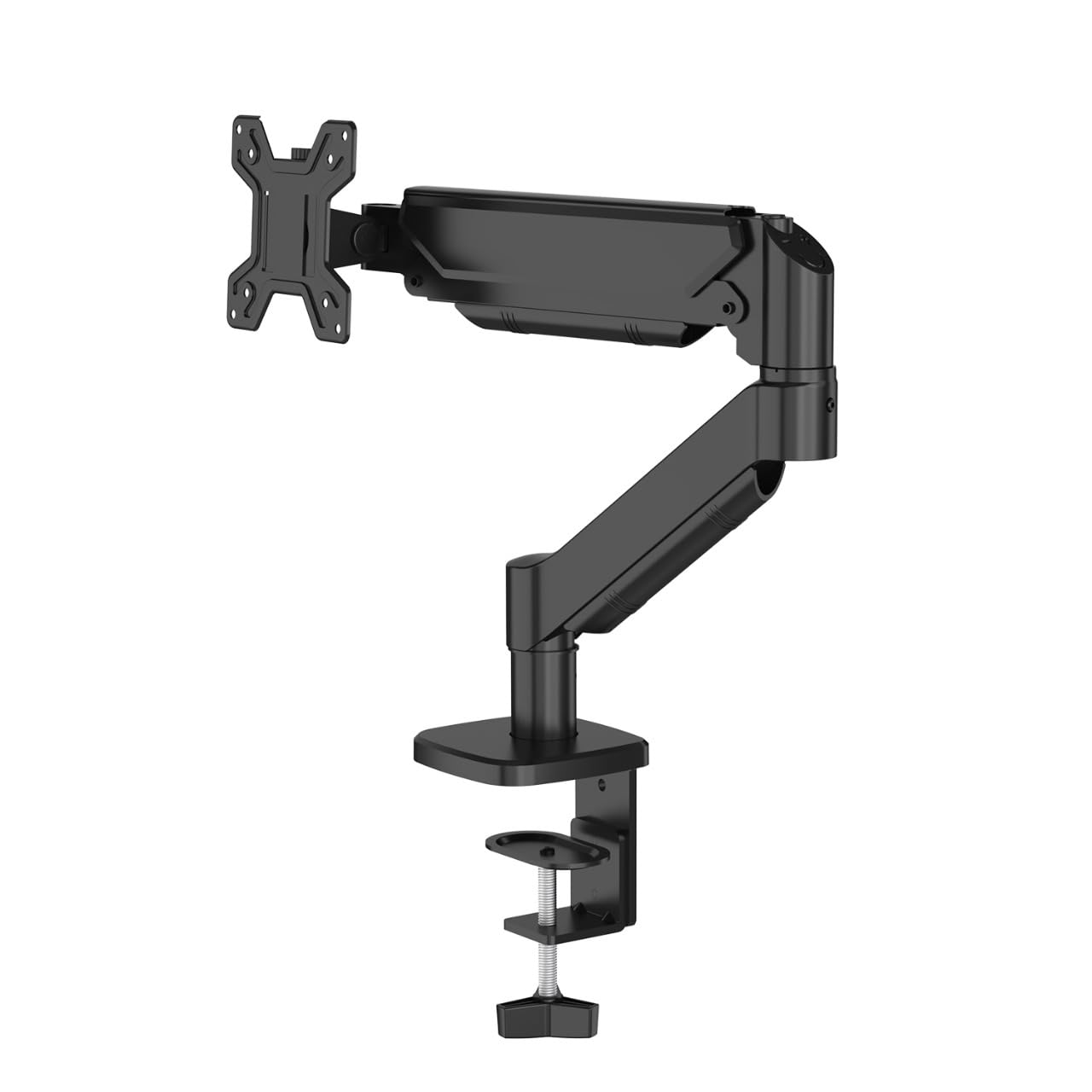 Striff Single Monitor Stand With Full Motion Arm | 360 Rotation & Height Adjustable Desk Table Mount | Universal Vesa Bracket Wi