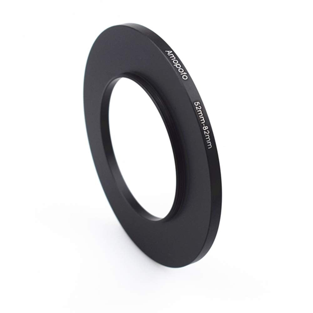 Metal Step Up Ring Adapter 52Mm To 82Mm Step Up Lens Adapter Ring For Filters, Made Of Cnc Machined Space Aluminum With Matte Black Electroplated Finish,Compatible With All 52Mm Camera Lenses & 82Mm A
