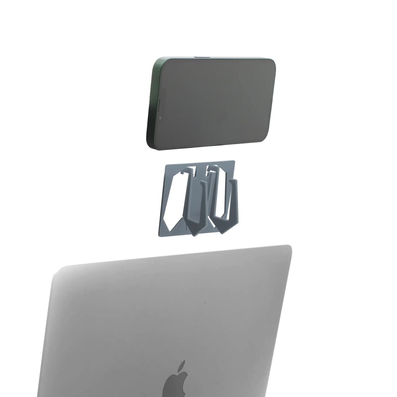 Elephant Card Iphone Holder In Credit Card Size   Continuity Camera Mount   Attach To Apple Laptop   Phone As Webcam (Blue)