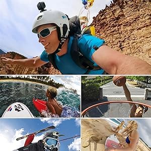 Aketek 4Pcs Curved+4Pcs Flat Adhesive Mounts Sticky For Gopro Hero Cameras