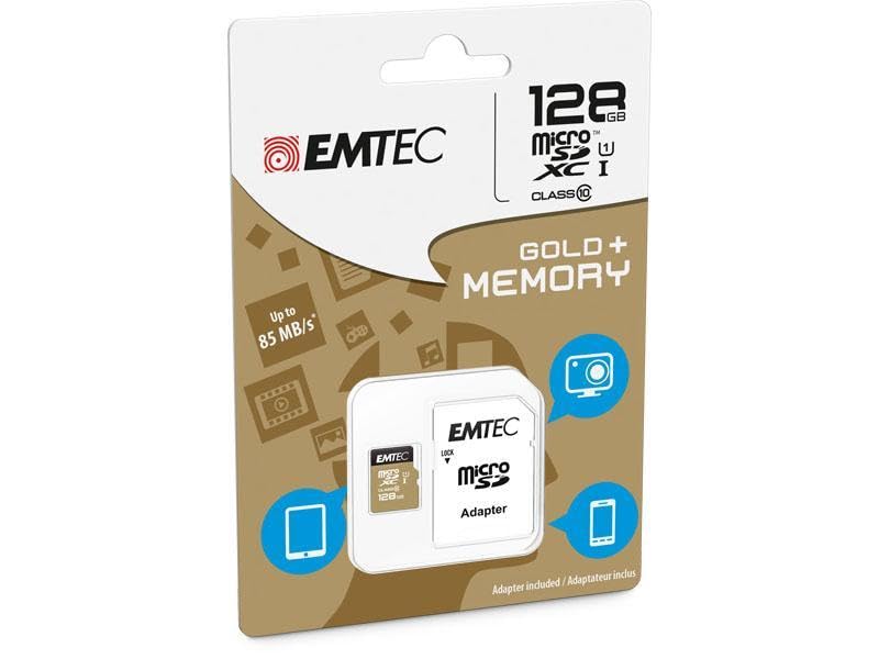 Emtec Micro Sd Xc Class10 Gold Plus, 128Gb (Ecmsdm128Gxc10Gp)