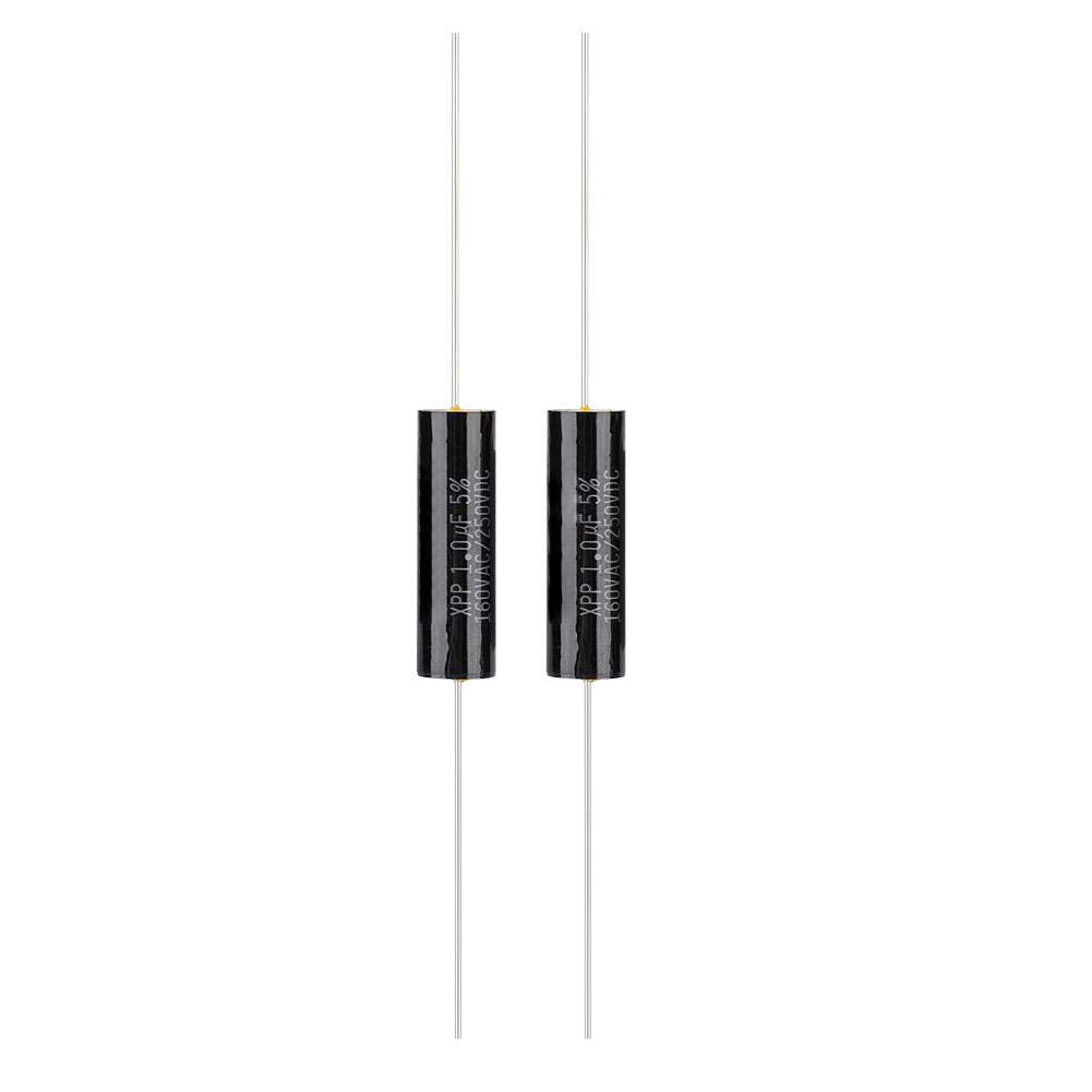 Zerone 2Pcs Capacitor Frequency Divider Capacitance Audio Speaker Capacitor With Pure Copper Wire Pins(1Uf)