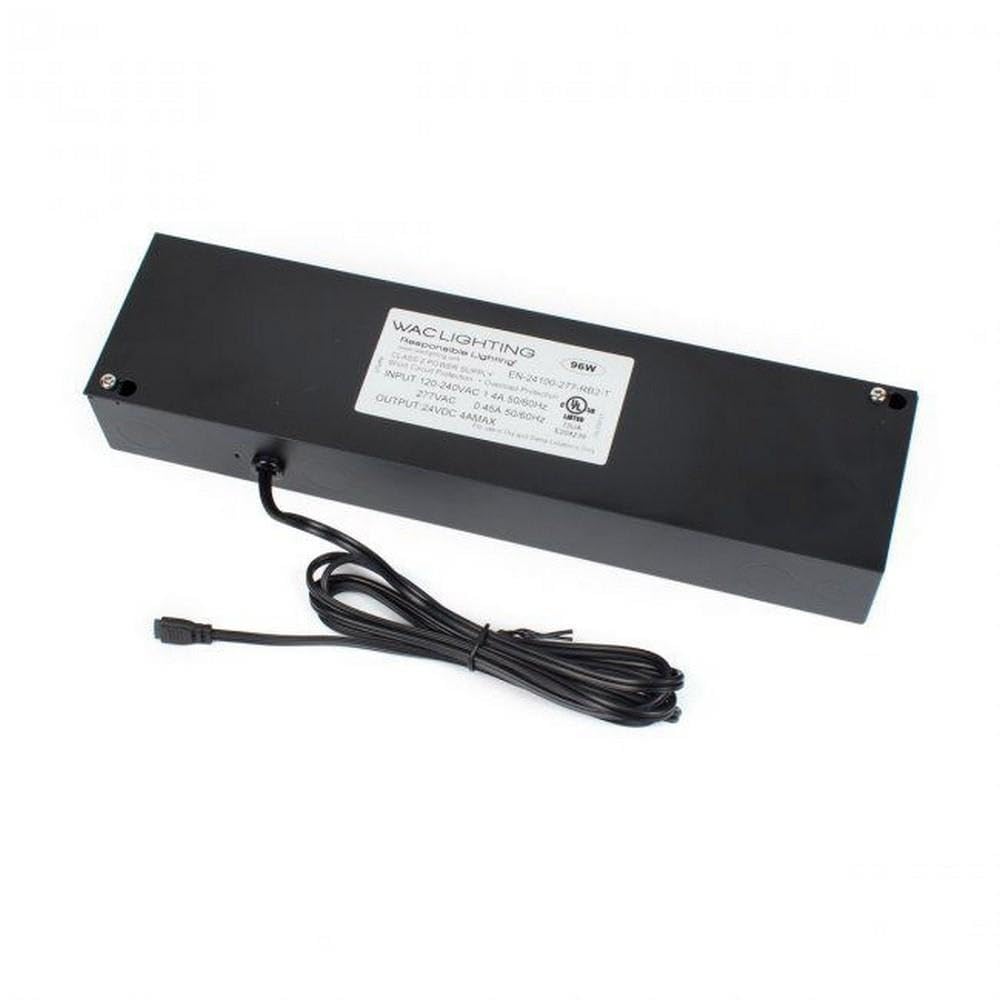 WAC Lighting EN-24100-277-RB2-T Remote Enclosed Electronic Transformer 277V Input 24V Output 100 Watt, Black