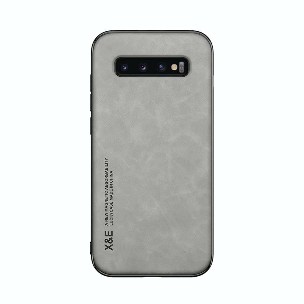 Kepuch Silklike Case For Samsung Galaxy S10   Cover Bumper Built In Metal Plate For Samsung Galaxy S10   Gray