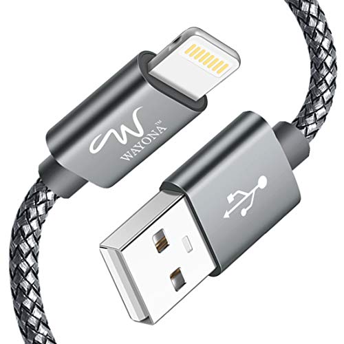 Wayona Nylon Braided Lightning Usb Data Sync & 3A Charging Cable For Iphones, Ipad Air, Ipad Mini, Ipod Nano And Ipod Touch Supp