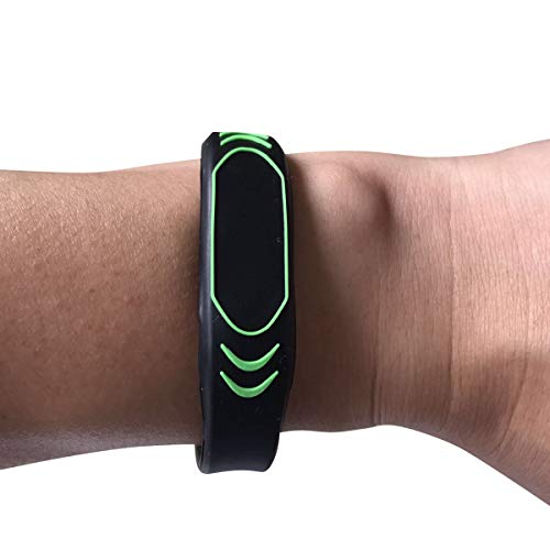Yarongtech Rfid Wristband 13.56Mhz Iso14443A Rfid Bracelet Silicone Waterproof Adjustable (Pack Of 10) (Black)