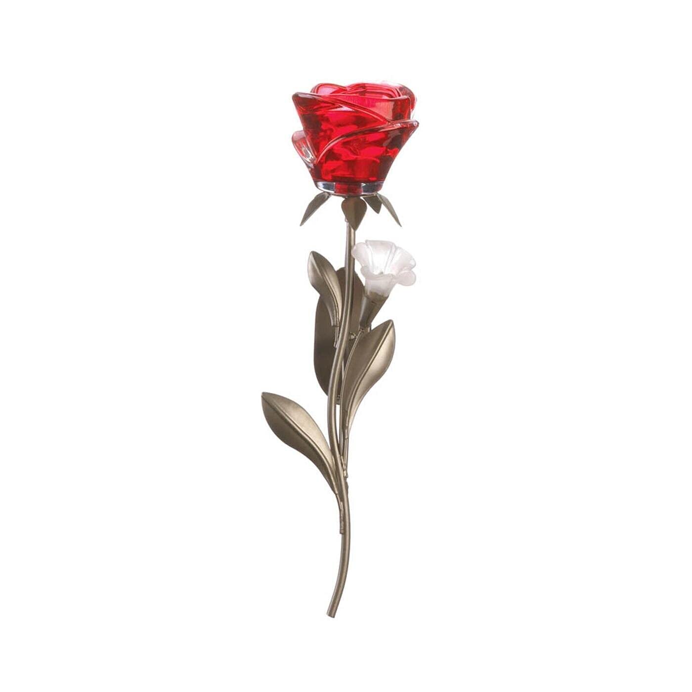 Gallery of Light 10018783 Single RED Rose Wall Sconce, White