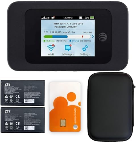 At&T Wireless Zte Velocity 2 Mf985 Unlocked | 4G Mobile Wifi Hotspot | Lte Cat13 Speed Up To 600 Mbps | Usage Up To 12 Hours | P