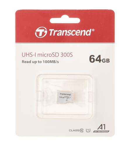 Transcend Ts64Gusd300S 64Gb Microsdxc Class 10 Uhs 1 U1 A1 Memory Card