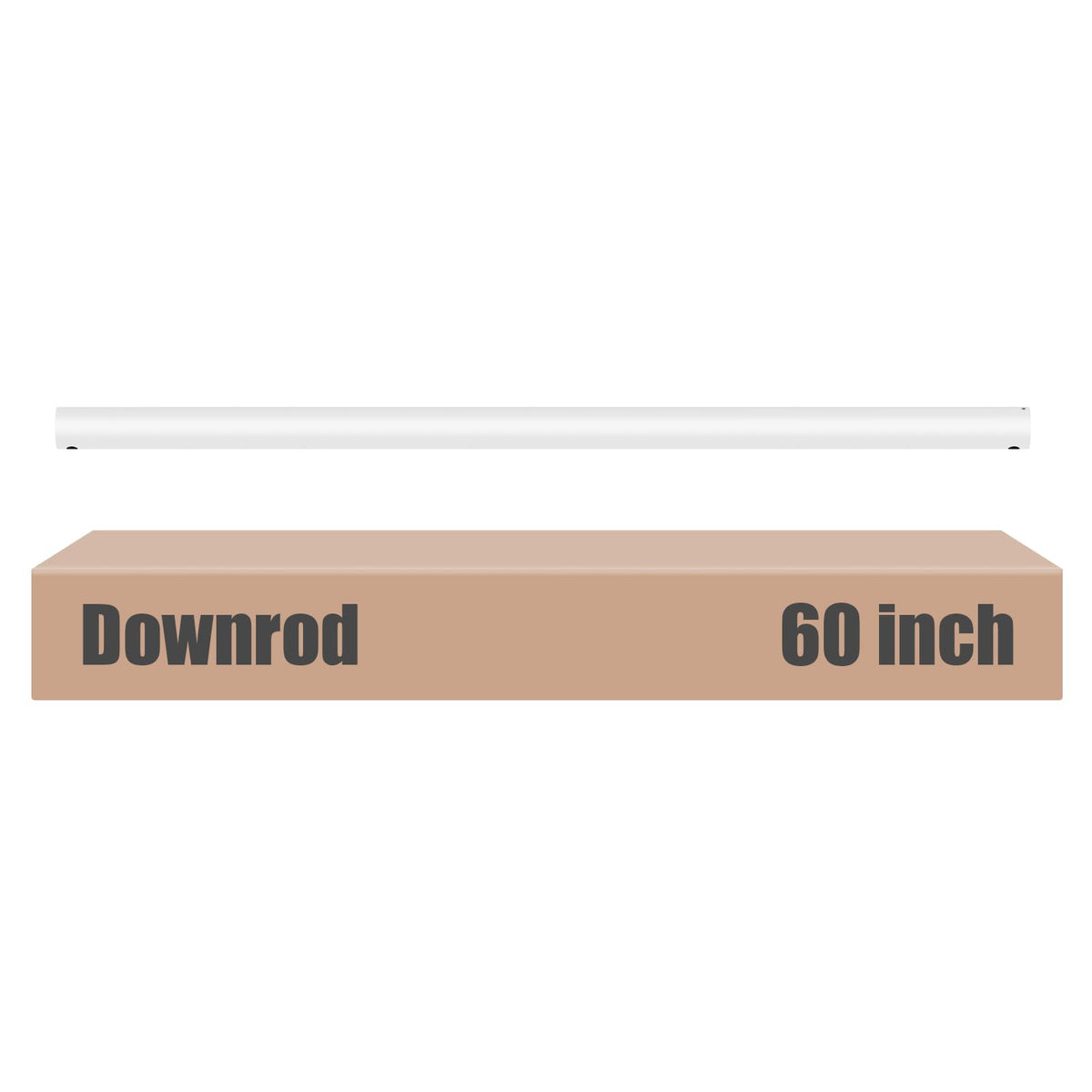 Dpxmyg 60 Inch Ceiling Fan Downrod With Extension Cord, 5 Ft White Downrod For Ceiling Fan, 1 Inch Outside Diameter, Ceiling Fan