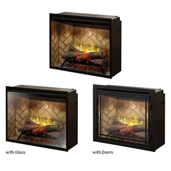 Dimplex Revillusion 42 Inch Built In Electric Firebox Herringbone Bri ...