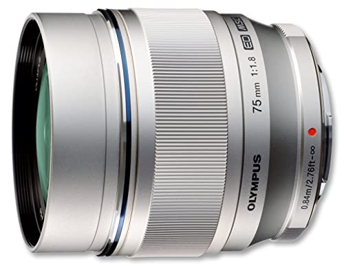 Om System Olympus M.Zuiko Digital 75Mm F1.8 Silver For Micro Four Thirds System Camera, Compact Design, Beautiful Bokeh, Bright